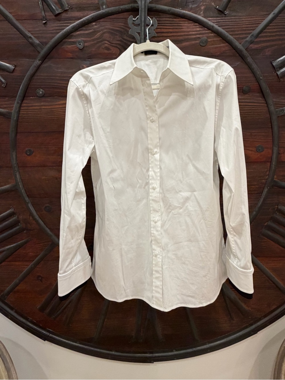 Alice + Olivia Classics White Button-Down Shirt